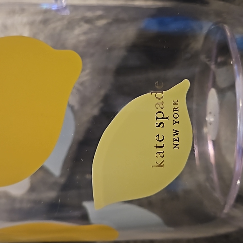 KATE SPADE drinking pitcher yellow and green 8.5" - Picture 2 of 5